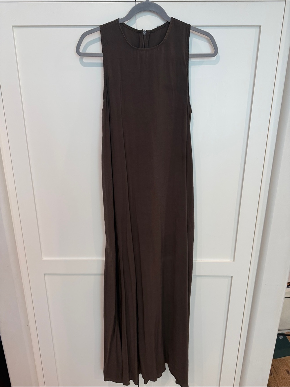 Zara Chocolate Brown Sleeveless Maxi Dress